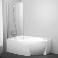 Шторка на ванну Ravak Rosa CVSK1 140/150 L профиль сатин, стекло прозрачное