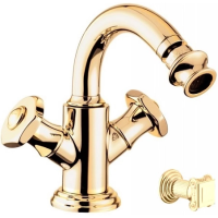 Смеситель Cezares Aphrodite APHRODITE-BS2-03/24-O для биде, с донным клапаном, золото 24 карата