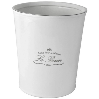 Ведро для мусора Kassatex Le Bain White ALB-WB-W белое,серебро, 5 л