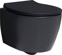 Унитаз подвесной Allen Brau Fantasy 4.11004.31 безободковый, без сиденья, черный матовый