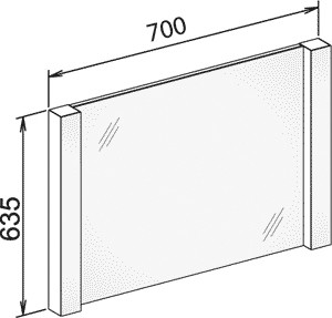 зеркало keuco royal 60 70 см 11698 012000