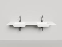 Раковина Salini Onda 180 1402202M двойная, подвесная, S-Stone, 180x50xh14 см, белая матовая