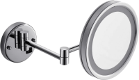 Косметическое зеркало Timo Saona 13074/00 с подсветкой, двухстороннее, телескопическое, поворотное, хром