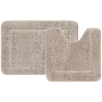 Набор ковриков для ванной комнаты, 65х45 + 45х45, микрофибра, светло-коричневый, IDDIS Promo (PSET03Mi13)