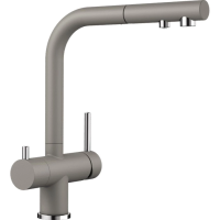 Смеситель Blanco Fontas-S II Silgranit 525206 для кухни, с подключением к фильтру, цвет серый беж