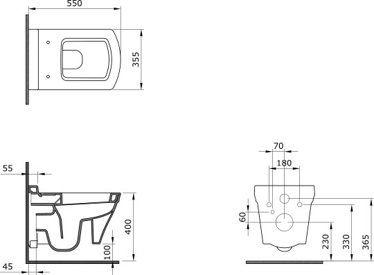 унитаз подвесной bocchi lavita 1177-001-0129 белый