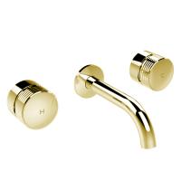 Смеситель Fima Carlo Frattini Texture Collection F5601/5XHOR для раковины, настенный, излив 15 см, золото