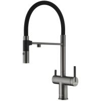 Смеситель для кухни с подключением к фильтру Paulmark Gravity Gr213188-B беретта/ черный