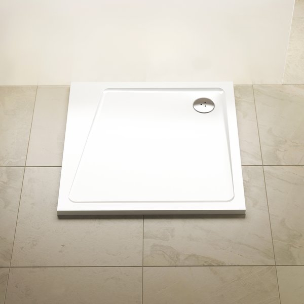 душевой поддон из искусственного камня ravak 10° perseus pro 80×80 xa054401010 белый