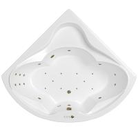 Акриловая ванна Whitecross Konsul 150x150 0110.150150.100.ULTRA.BR цвет Белый с гидромассажем форсунки Бронза