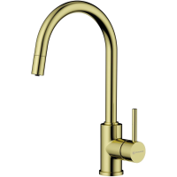 Смеситель для кухни с подключением к фильтру Omoikiri Shinagawa 2 Plus-LG 4994483, цвет светлое золото