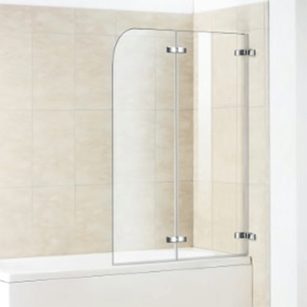 шторка на ванну weltwasser ww100 zd2 90 10000003477 профиль хром, стекло прозрачное