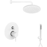 Душевой комплект Paffoni Light KITLIG015BO 22.5 см, белый матовый