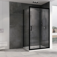 Душевой уголок 110x70 см Abber Schwarzer Diamant AG30110B-S70B прозрачное