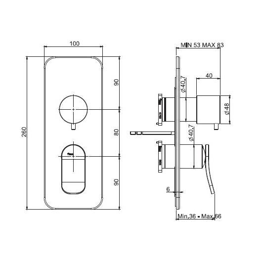 смеситель для душа fima carlo frattini flo' f3809x6cr