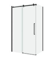 Душевой уголок Black&White Stellar Wind S808 90x120 см черный матовый, стекло прозрачное