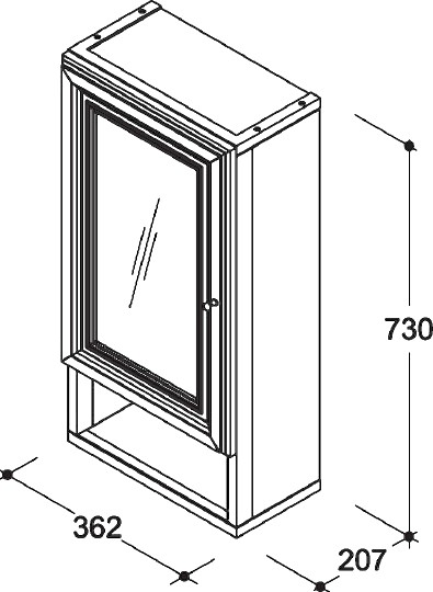 Шкаф подвесной Caprigo Фреско 360 L