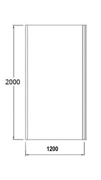 душевая перегородка jacob delafon contra 120 e22wd120-ga профиль хром, стекло матовое