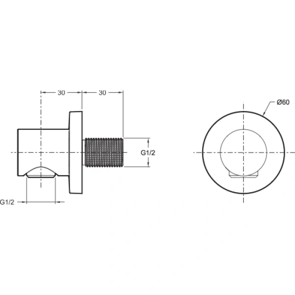 шланговое подключение jacob delafon modulo e8465-cp, хром