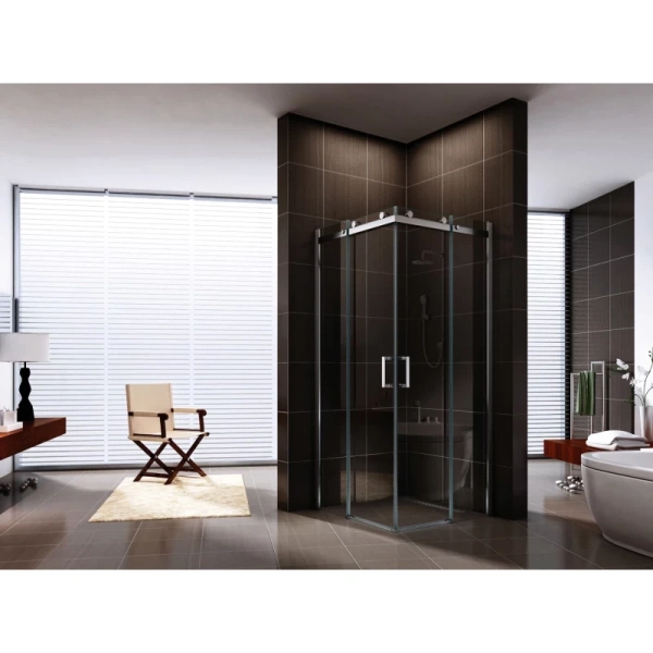 душевой уголок berges gelios 90×90 061022 профиль хром, стекло прозрачное