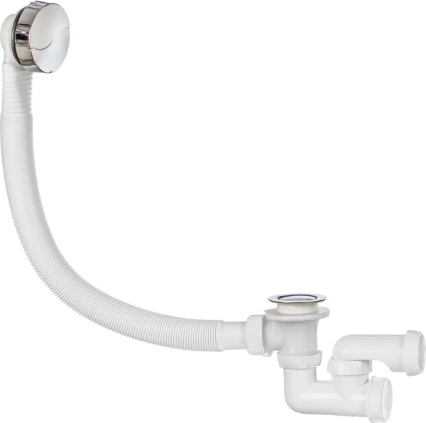 Слив-перелив для ванны Wirquin 30717567 40 мм, полуавтомат, хром