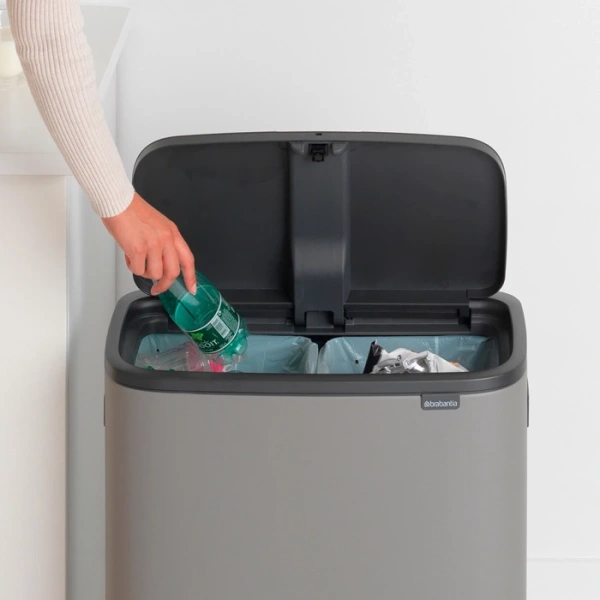 Мусорное ведро Brabantia Bo Touch Bin 221460 30+30 л, серое