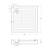 душевой поддон 95х95 см belbagno tray tray-bb-a-95-15-w с антискользящим покрытием, белый