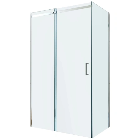 душевой уголок berges melita 110×80 061016 профиль хром, стекло прозрачное