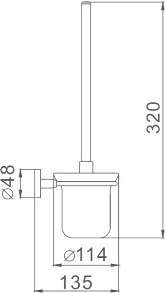 Ёршик для унитаза Haiba HB8710 черный