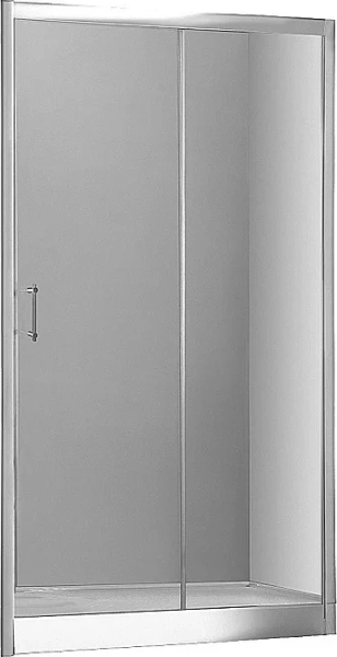 душевая дверь в нишу aquanet alfa naa6121 140х200 стекло прозрачное, профиль хром