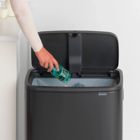 мусорное ведро brabantia bo touch bin 223020 60 л, черное