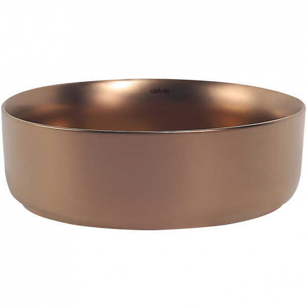 раковина 36x36 см abber bequem ac2108mrg, цвет розовое золото матовое