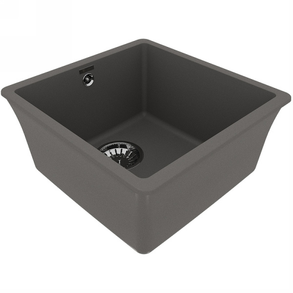 кухонная мойка lemark sinara 400-u 9910065 серый шелк