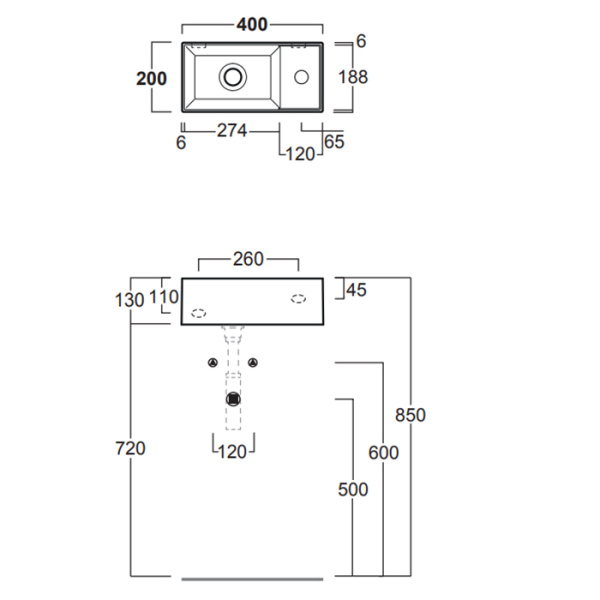 раковина simas agile ag 20 bia подвесная, маленькая в туалет, 1 отв., 40х20 см, белый