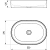 раковина-чаша ravak ceramic slim o 55 xjx0d155000 черная матовая