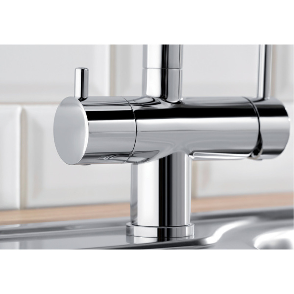 смеситель blanco fontas ii 525137 для кухни, с подключением к фильтру, цвет хром
