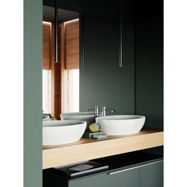 раковина gsi pura 884211 накладная, 60x42 см, bianco lucido (белый глянец)