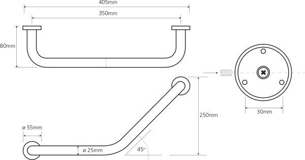 Поручень для ванны Bemeta Omega 102307022 Поручень для ванны Bemeta Omega 102307022