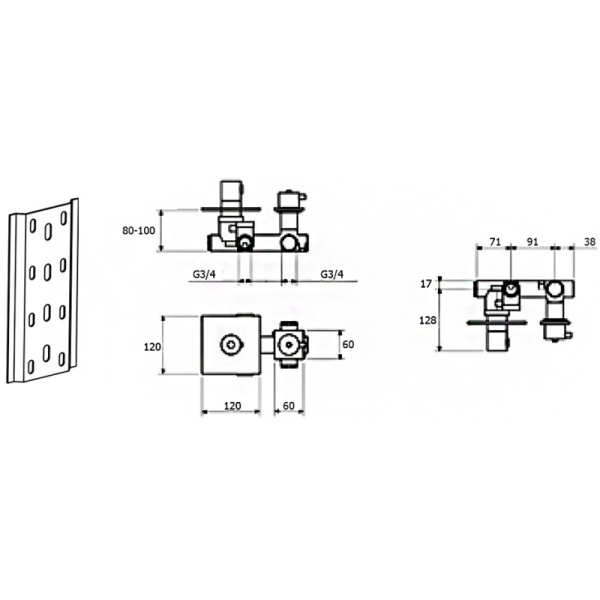 смеситель для душа webert elio el971302015 цвет хром