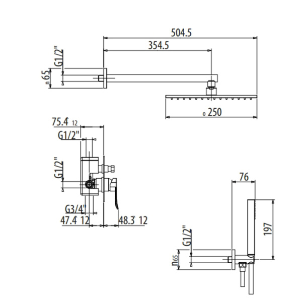 gattoni gattoni soffio душевой комплект с встраиваемым смесителем, верхн душ 25х25см., ручн душ, шланг 150см, цвет: черный матовый gattoni gattoni soffio душевой комплект с встраиваемым смесителем, верхн душ 25х25см., ручн душ, шланг 150см, цвет: черный матовый