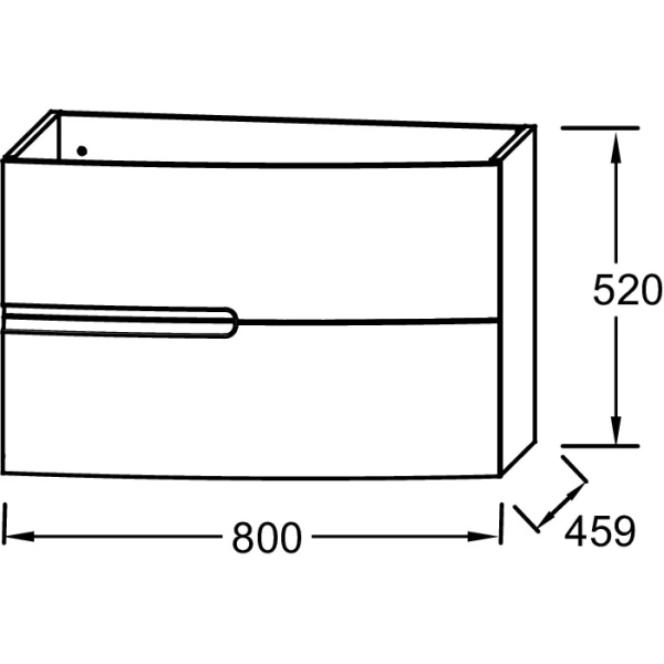 тумба под раковину jacob delafon nona 80 eb1888ru-g98 подвесная темно-синяя 344886