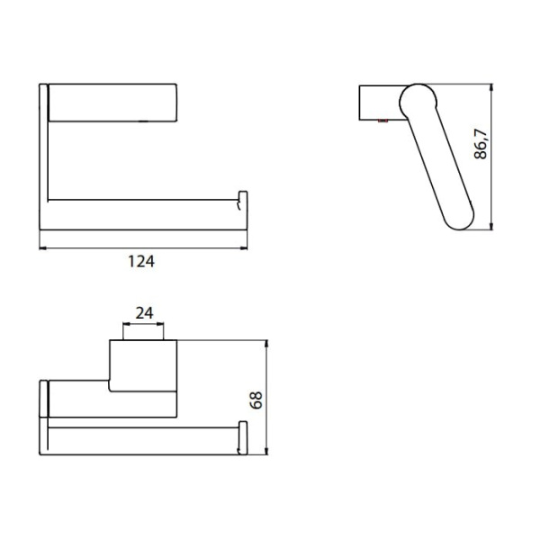 Держатель туалетной бумаги Emco System2 3500 001 07 Хром