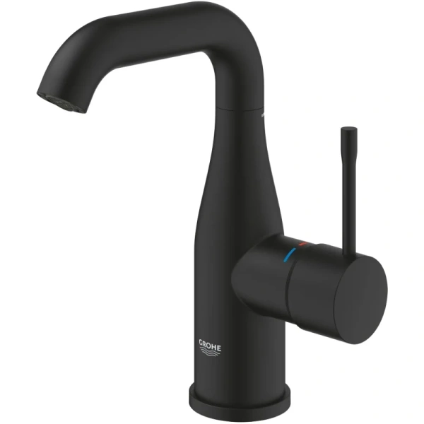 смеситель для раковины grohe essence 24176kf1, черный матовый