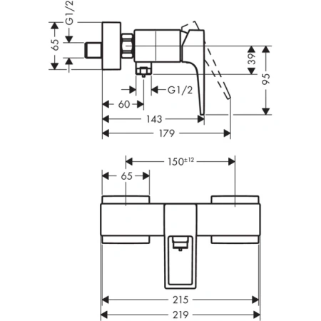 смеситель для душа hansgrohe metropol 74560000