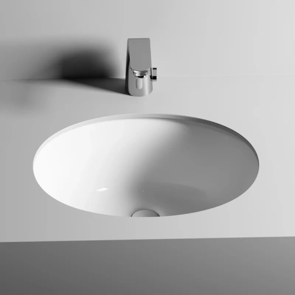 раковина ceramicanova element cn6042 встраиваемая, снизу, 51x42 см, белая