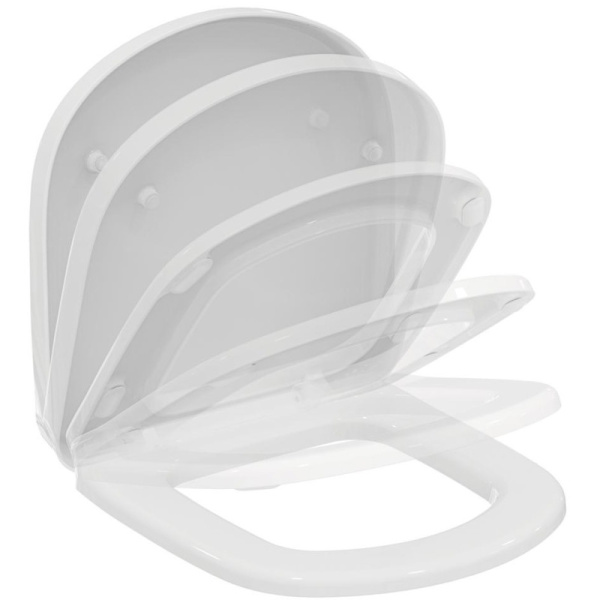 сиденье для унитаза ideal standard tempo t679301 с микролифтом, петли пластик