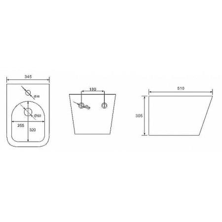 биде подвесное esbano gartez белый