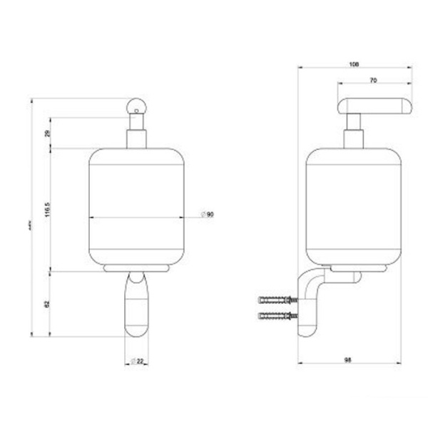 Дозатор для жидкого мыла Gessi Goccia 38013#031, цвет хром, белый