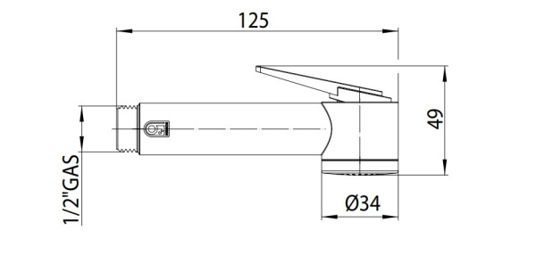 гигиенический душ bossini paloma flat b00462.073 черный матовый