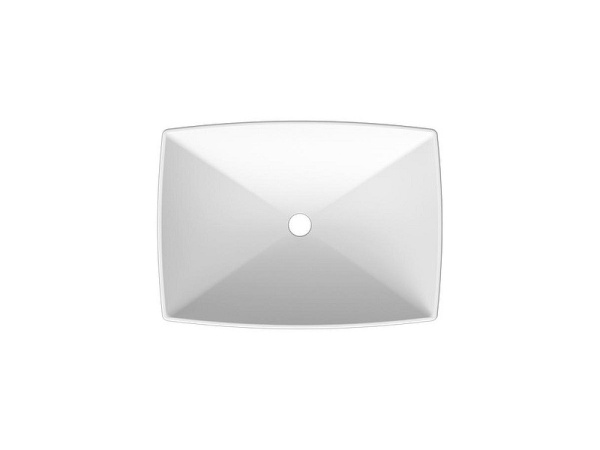 раковина scarabeo thin 8046 накладная, прямоугольная, 63x46 см, белая